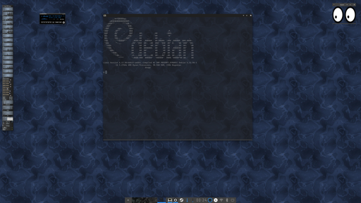 A minimal Enlightement Desktop running on Debian Trixie along with Gkrellm for system monitoring.